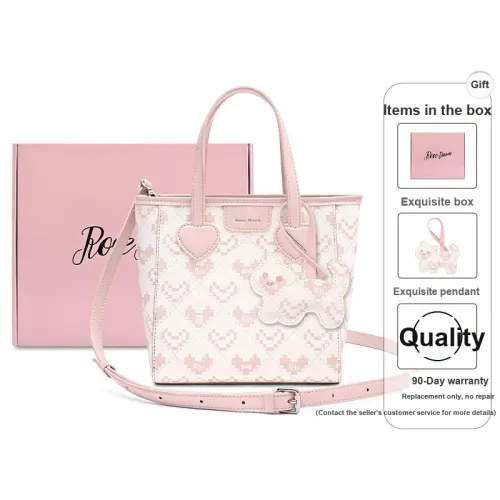ROSEDAWN PVC Handbag Small Size Women's Peach Pink/Languid Black