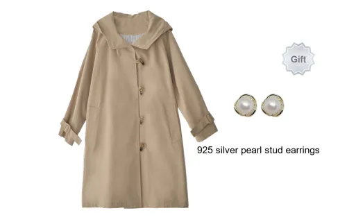 ANNECHEN Retro Trench Coats Women's