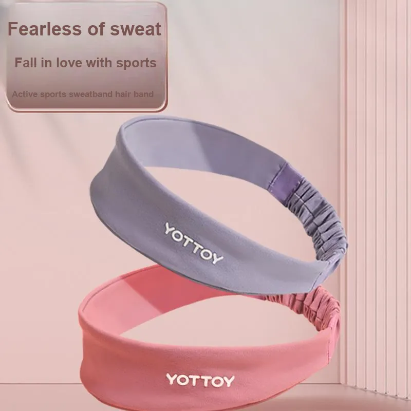 YOTTOY Sweatbands Elastic Moisture Wicking Running Sharp Black Unisex-6