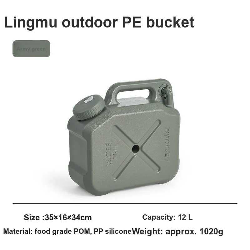 NATUREHIKE Outdoor Water Equipment Bucket 12 20L PE-2