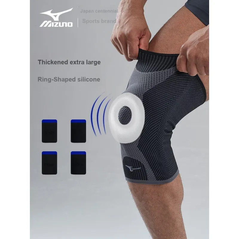 Mizuno Running Volleyball Fitness Badminton Men's Polyester Polyamide Elastane Silicone Knee Pads-3