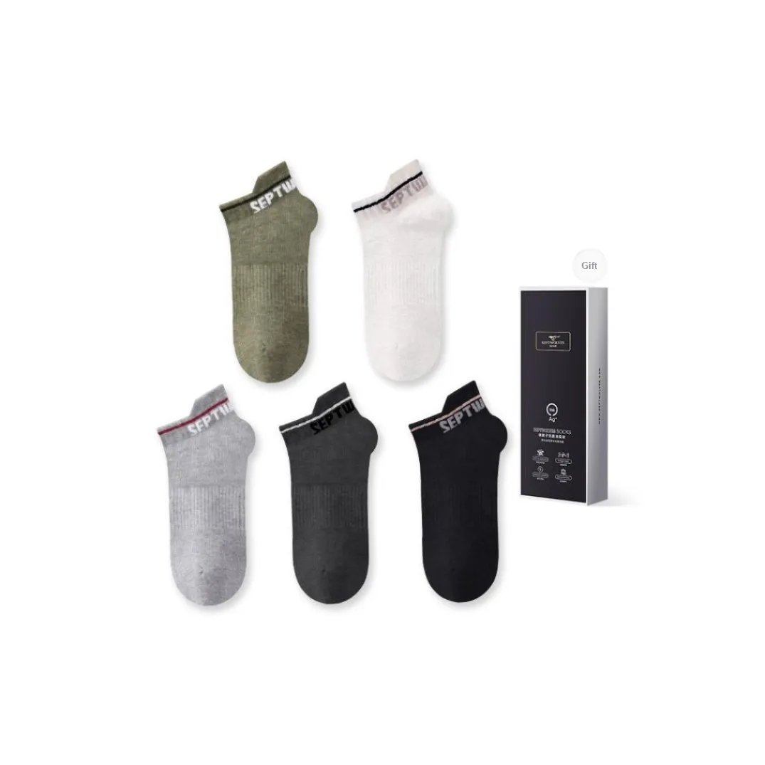 SEPTWOLVES Ankle Socks Men's Box 5 Pack