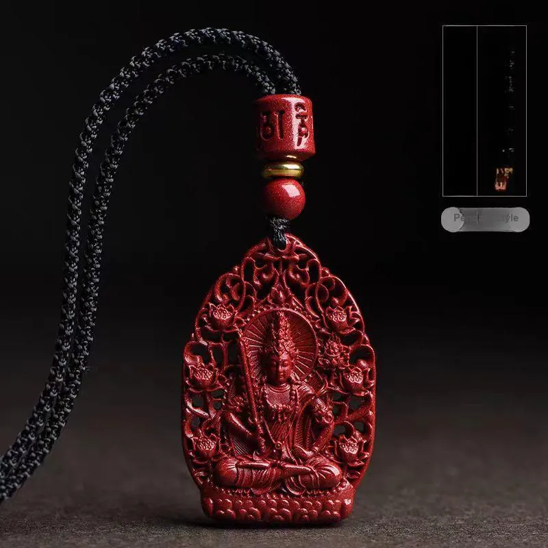 Lingxiang Yurun Cinnabar Necklaces Unisex-9
