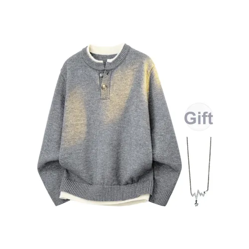 SMVP Тканый серый серый с ожерельем унисекс трикотаж