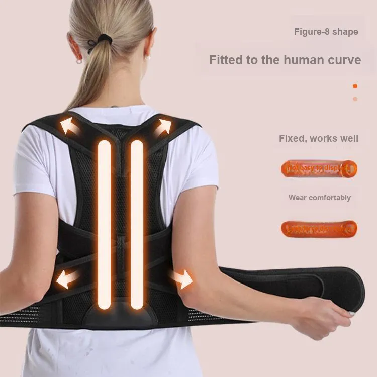 UMA Back Support Braces Everyday Outdoor And Home Use Protective Compression Breathable Regular All Black Unisex-1