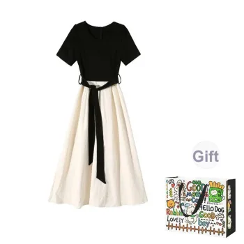 OURUOKE Short Sleeved Dress Women's