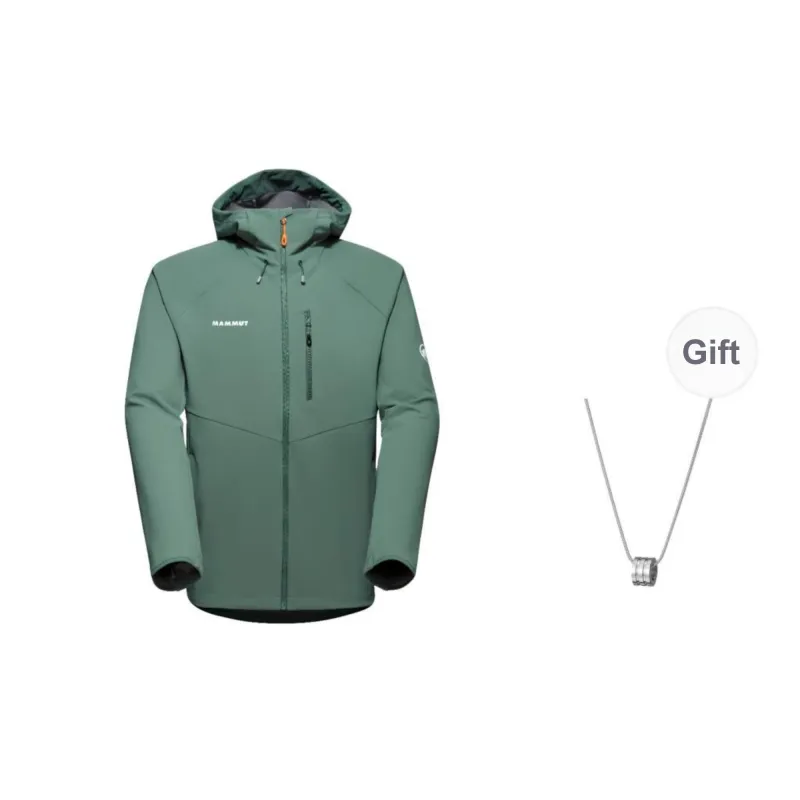 MAMMUT Ultimate Jacket Unisex Emerald Green With Free Necklaces-0