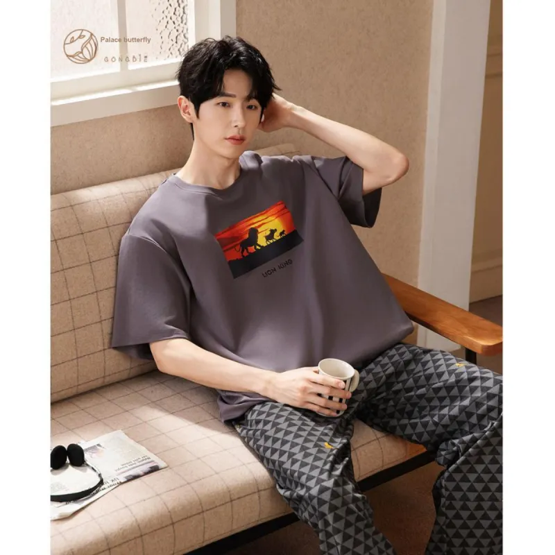 Gongdie x Disney Pajama Set Men's Gray-1