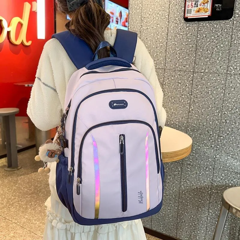 OUZIHUANG Nylon Backpack Regular Women's Multicolor-10