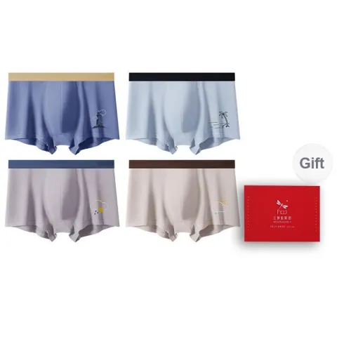 RED DRAGONFLY Cotton Panties Men's Combination Gift Box Set