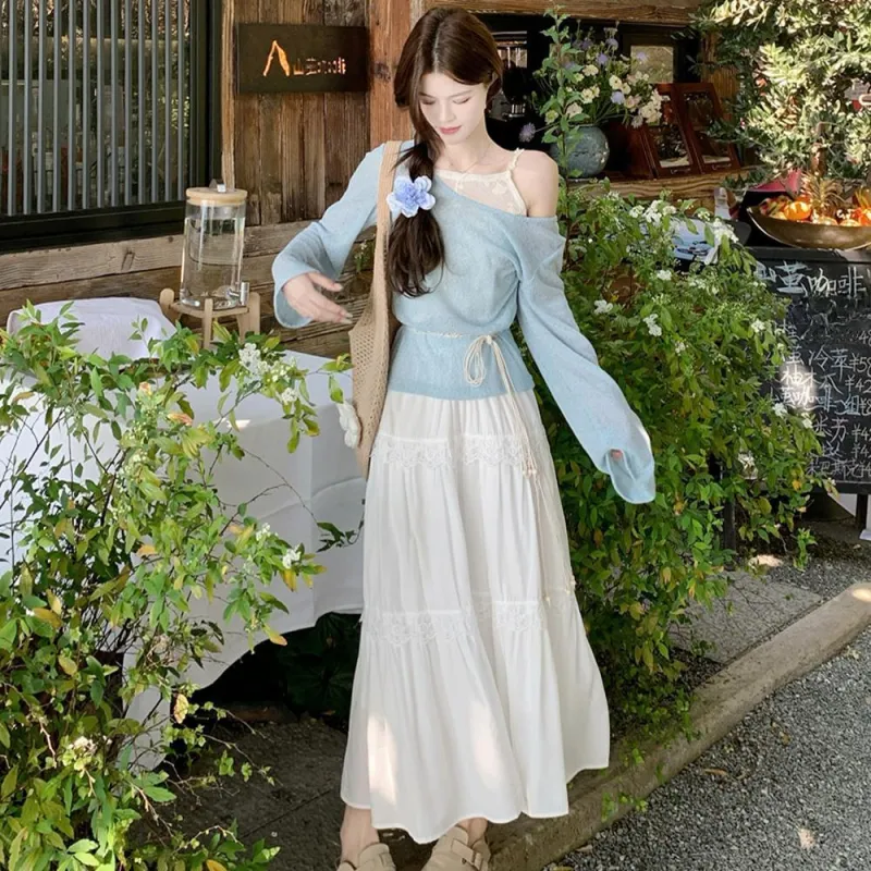 FLIM Two Piece Skirt Sets Women's-3