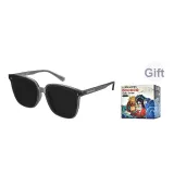 Vertical Logo-050: Transparent Gray Frame with Translucent Dark Gray Lens