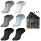 Short 6 Pack Box Included (6 Pairs, Mixed Colors, 2 Image Colors) 100% cotton Antibacterial/Mesh Breathable/Shopping Bag Included