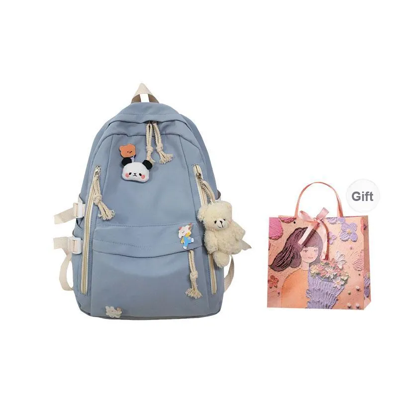 PARK DANCE Nylon Backpack Regular Unisex Multicolor-12