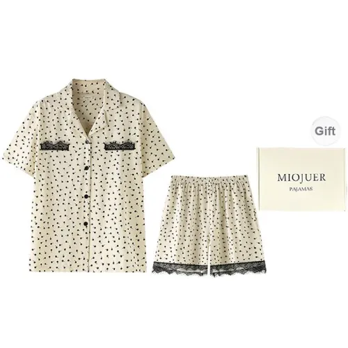 MIOJUER Pajama Set Women's Beige Apricot