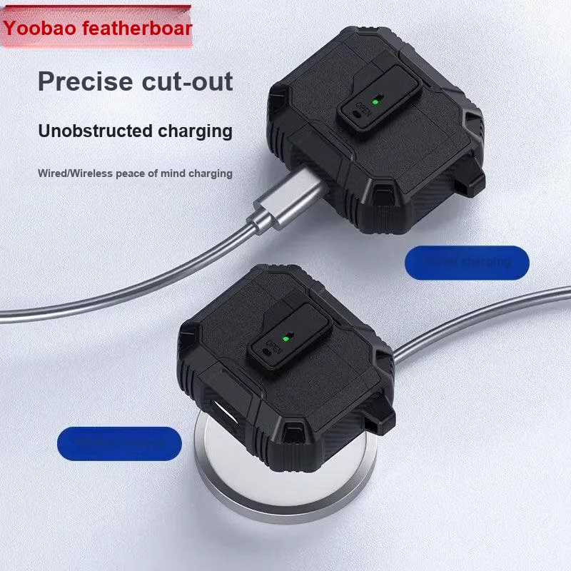 Yoobao Compatibility AirPods4 TPU Automatic Lid Fully Enclosed Impact Resistant Headphone Cases-4