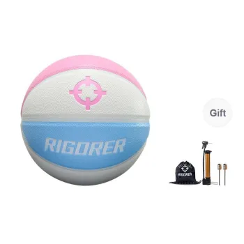 RIGORER PU Basketball Macaron Color Scheme Pink Blue White Size 7 Size 6 Size 5 Ball Street Training Competition