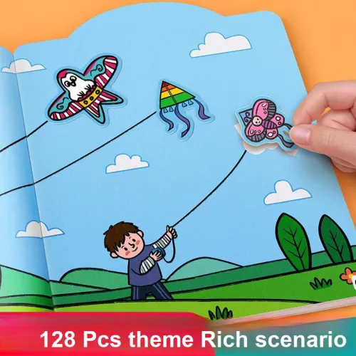 XINGXINGZHOU Концентрация Наклейка КНИГА Наклейка Применение Клей Мультяшные Развивающие Игрушки