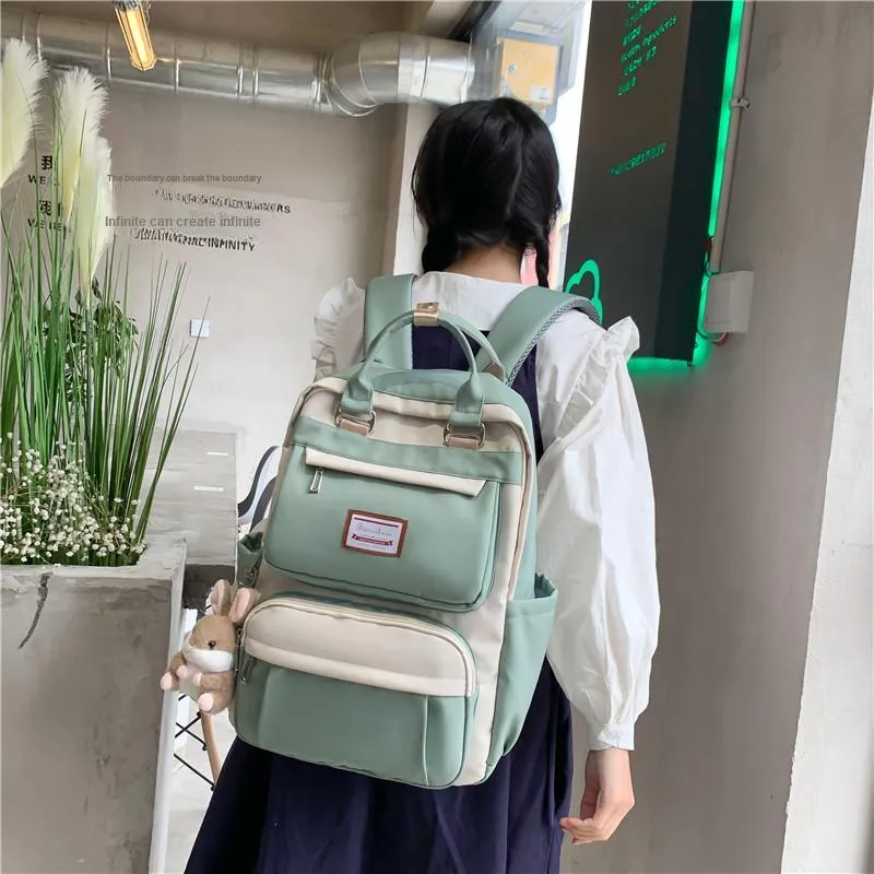 Alcohol Dragon Nylon Carry Backpack Regular Women's Green/Blue/Purple/Pink/Black-3