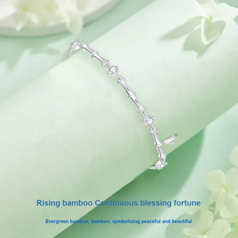 NUSQ Sterling Silver With Zircon Bracelets Women's-2