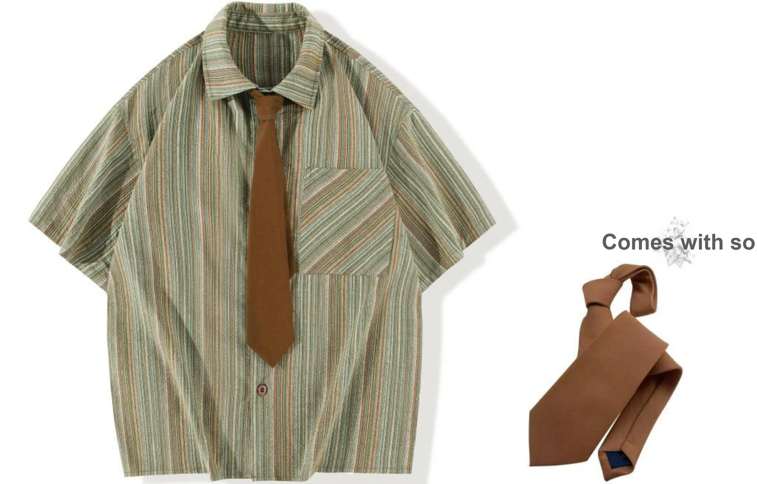 ARTSMAN Shirt Short Sleeved Tie Coat Unisex