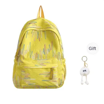 PAIBLOKS Polyester Cotton Blend Backpack Unisex Multicolor