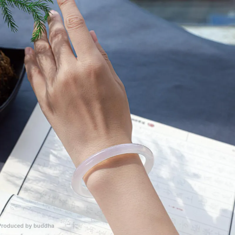 With The Heart Of The Jade Chalcedony Bangles Women's-2