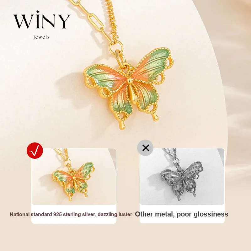 WINY S925 Silver Necklaces Women's-4