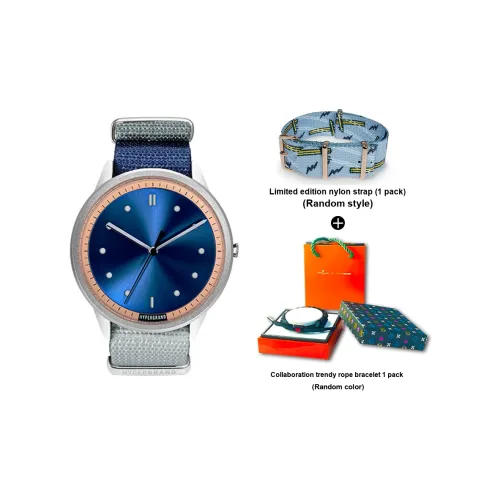 HYPERGRAND Watch Кварцевый механизм Нейлоновый ремешок Синий циферблат Унисекс NW02NAVY