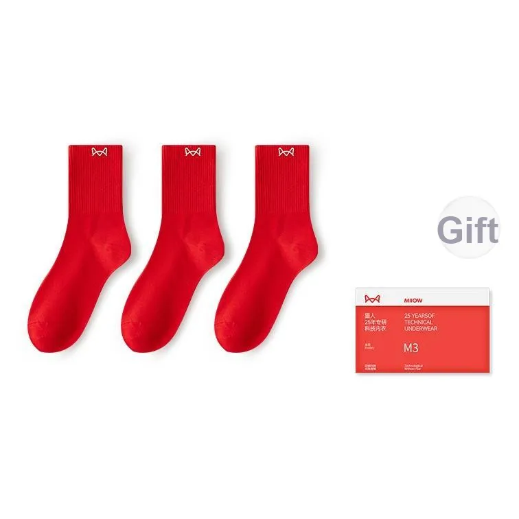 MIIOW Mid Calf Socks Women's Shopping Bag Combo Set