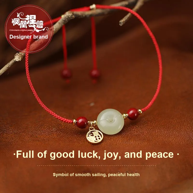 Phoenix Nirvana Anklets Pale Greenish White Jade Women's-2