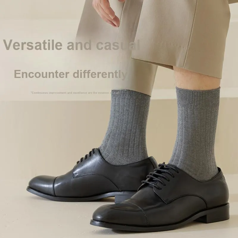 YINSHILIANGPIN Mid Calf Socks Men's 5 Pack-11