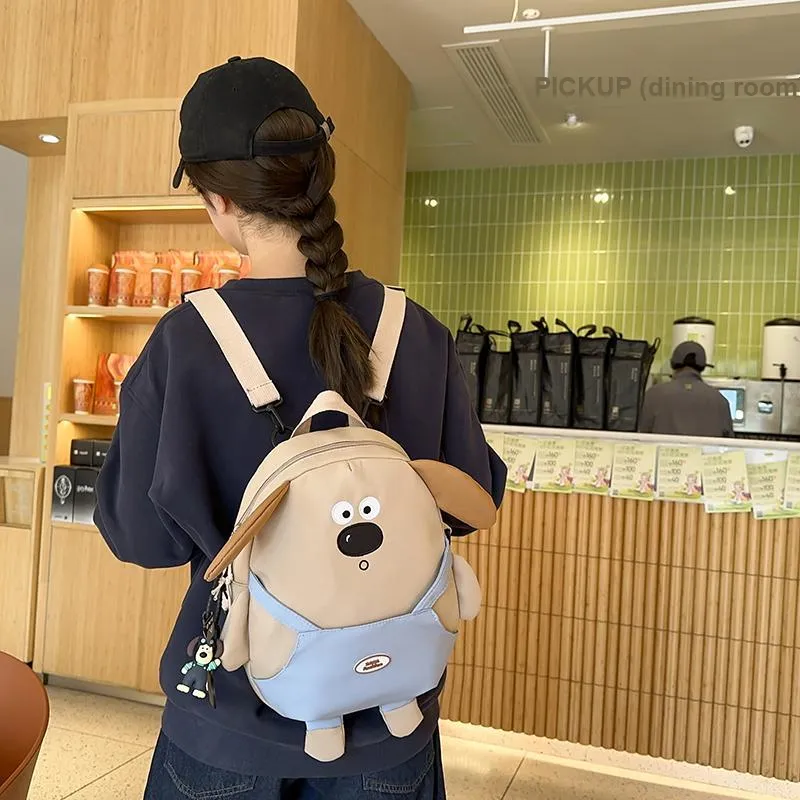 LUVISTRUE Nylon Couple Backpack Crossbody Bag Medium Size Men's White Blue/Khaki Black/Khaki Blue-9