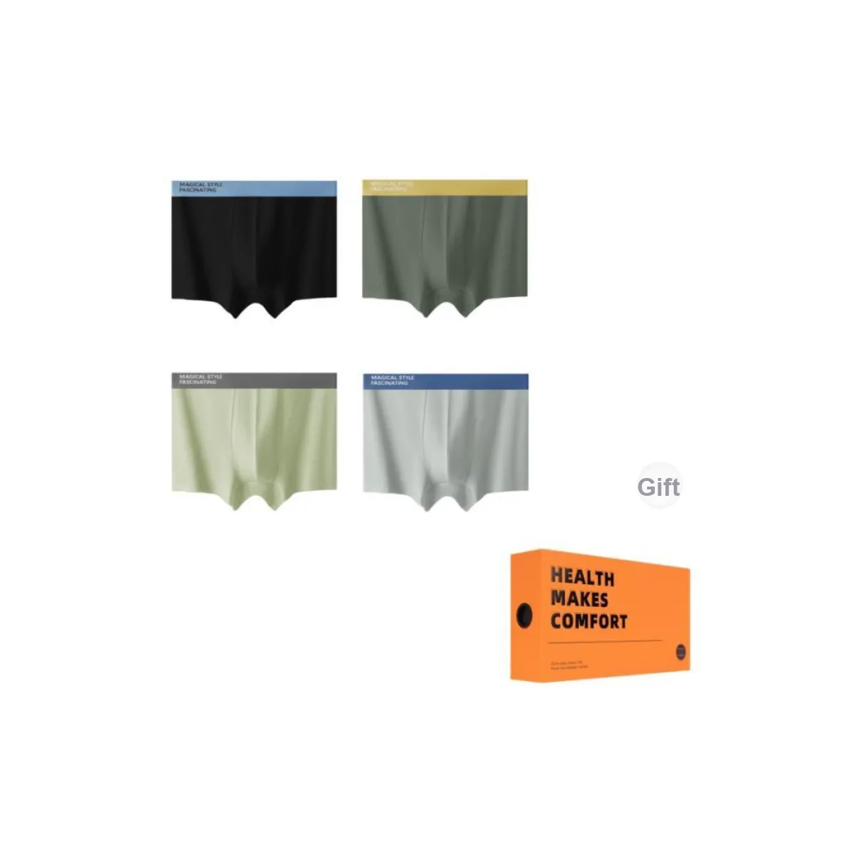 Vine Color Underpants Men's 4 Pack