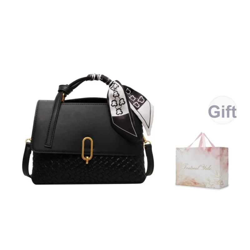 TOUTSEUL YOLO PU One Shoulder Handbag Regular Women's Black/Coffee & Brown & White/Coffee & Green-13