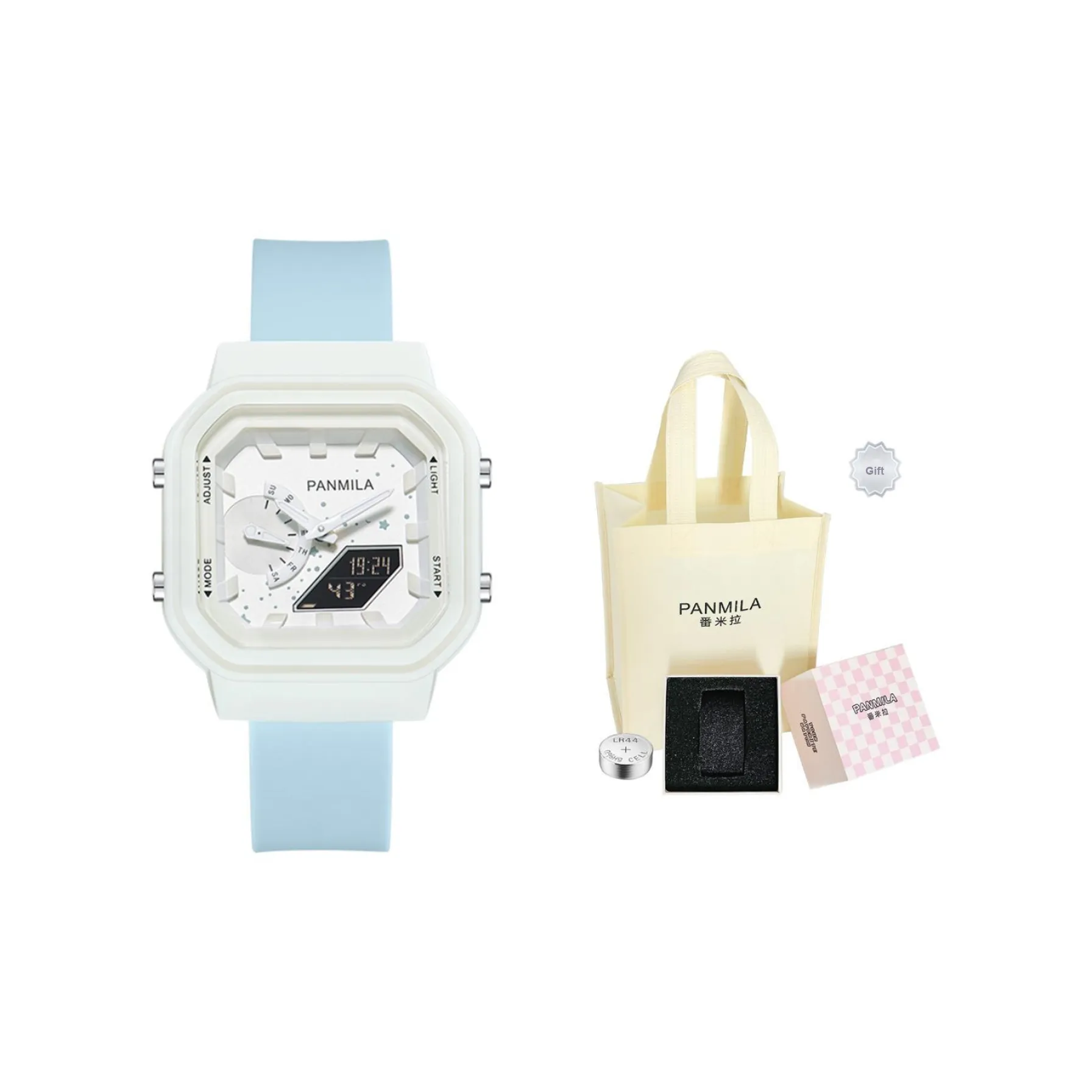 Fanmilla Электронный механизм силиконовый ремешок часы женские белый циферблат