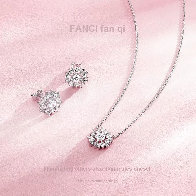 FANCI S925 Silver Stud Earrings Women's-1