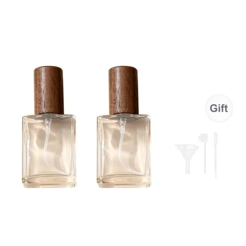 NILIYA Sample Press Bottle Walnut Wood Perfume Bottles With Dividers Glass Empty Bottle
