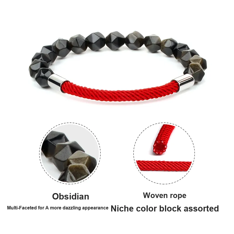 SUSOOK Obsidian Bracelets Unisex-6