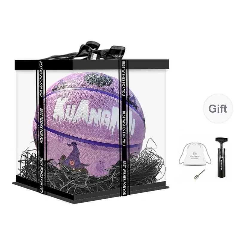 Kuangmi PU Basketball Dark Purple Size 7 Ball Training Unisex-7