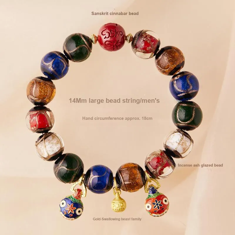 VIVIWELL Colored Glaze Jade Bracelets Unisex-3