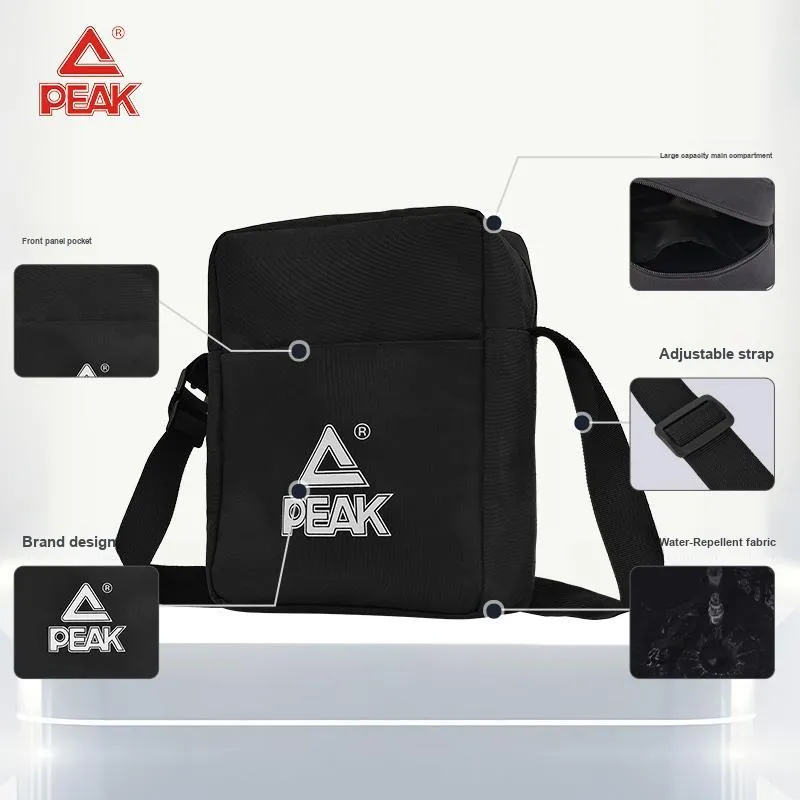 PEAK Polyester Crossbody Bags Shoulder Bags Regular Unisex Black-2