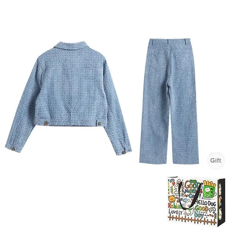 HAPG Casual Suit Women's Denim Blue-1