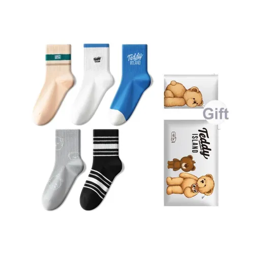 TEDDY ISLAND Смешанные цветовые 5 пар детских носков