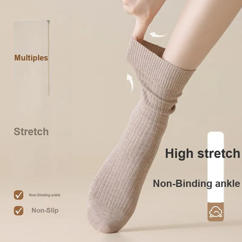 JIAZINI Mid Calf Socks Women's 4 Pack-38