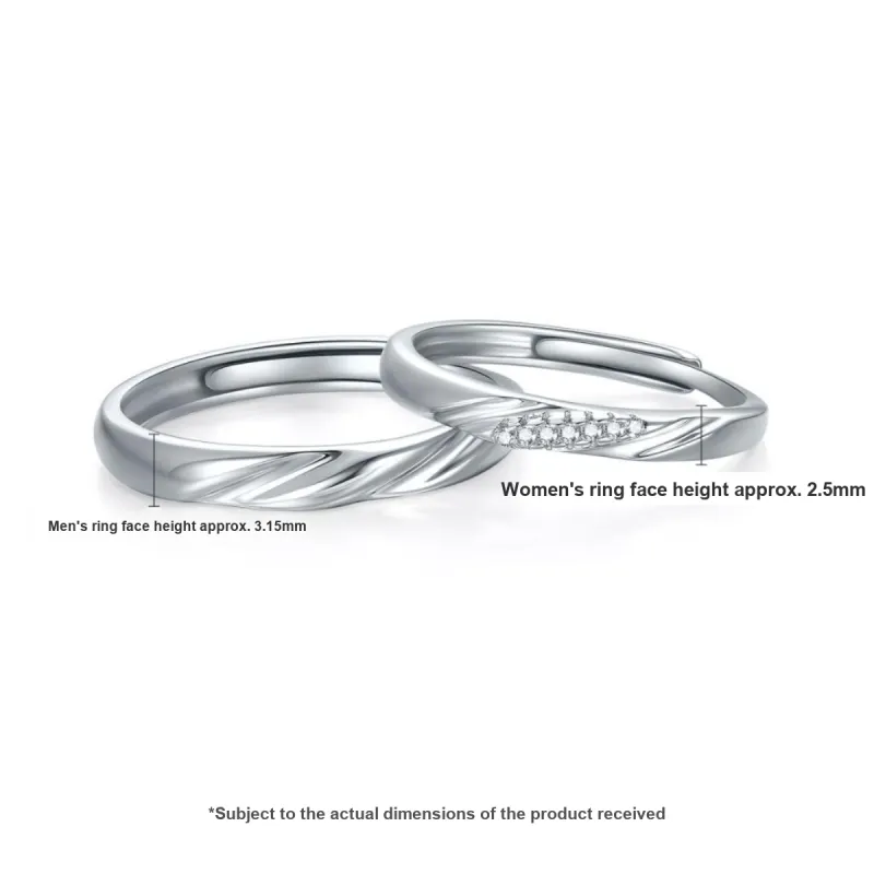 JINGUIFU S925 Silver Rings Unisex-2