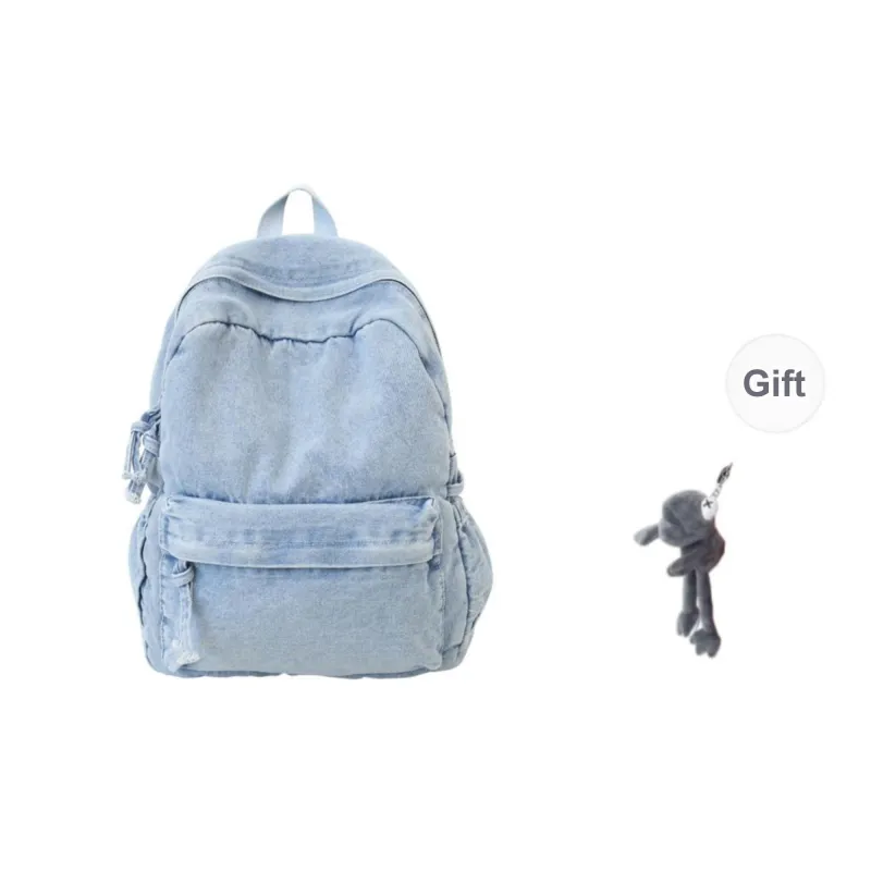 Yalu Denim Backpack Unisex Dark Blue/Gray/Blue-12