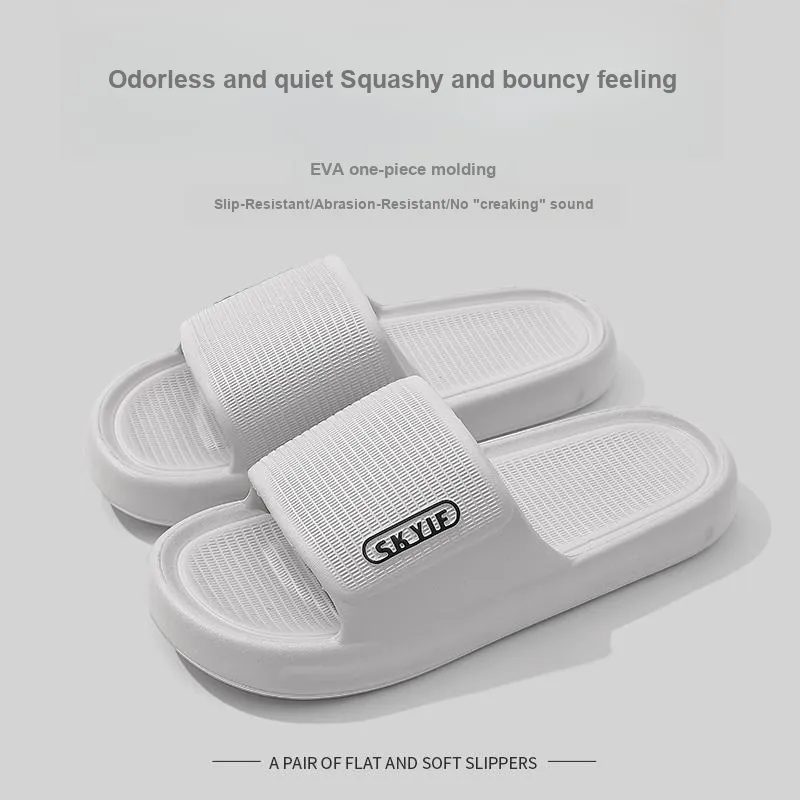 Foot Recreation Summer Home Indoor Comfortable Slip Resistant Bathroom Quiet EVA Slippers, Home Slippers, Unisex-1