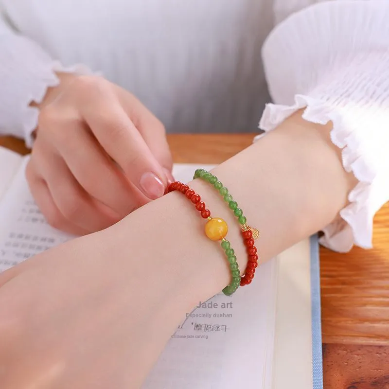 YINXIANGMOU Hetian Jade Bracelets Jasper Women's-2