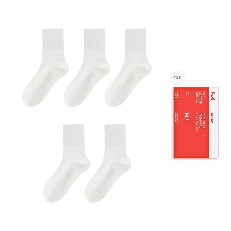 MIIOW Trend Party Series Mid Calf Socks Men's Shopping Bag 5 Pack-6